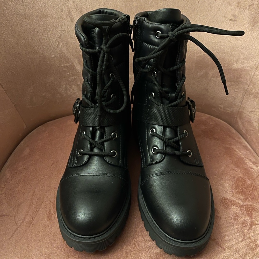GBG Black Women's Lace-Up Boots